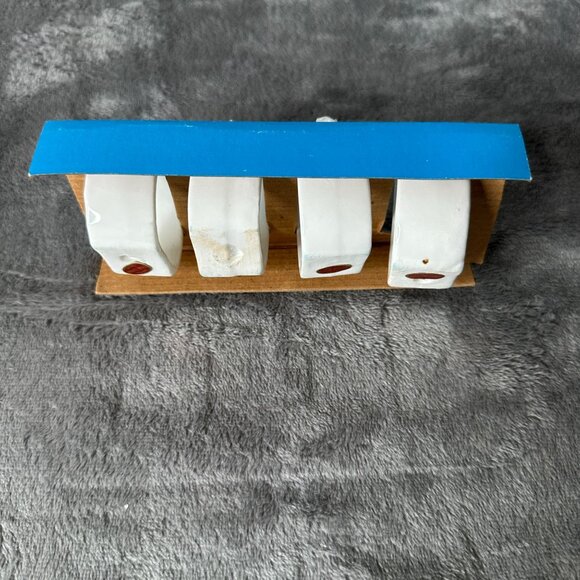 Vintage Bone China Rose Napkin Rings Set of 4 White Floral Taiwan with Box - Picture 4 of 13